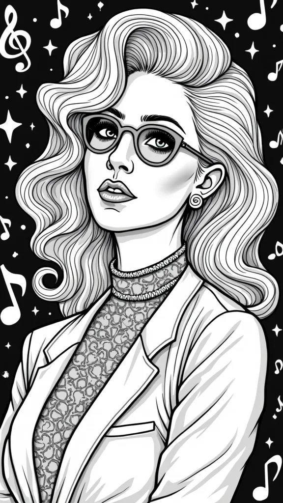 coloriage lady gaga